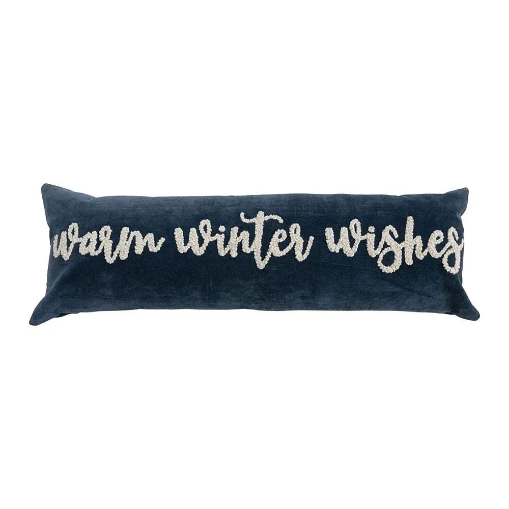 Creative Co-Op Warm Winter Wishes Lumbar Pillow