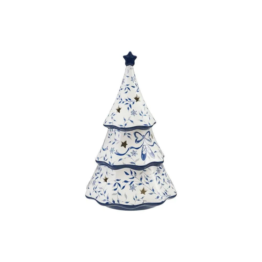 Creative Co-Op White and Blue LED Christmas Tree
