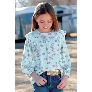 Cruel Denim Girl's Blue Print Shirt