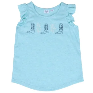 Cruel Denim Girl's Light Blue Boot Tank Top