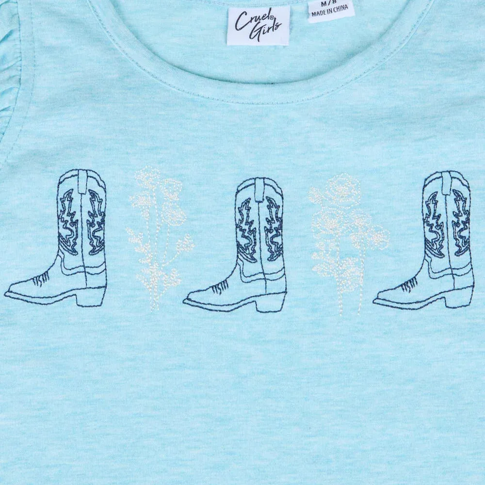 Cruel Denim Girl's Light Blue Boot Tank Top - Image 2