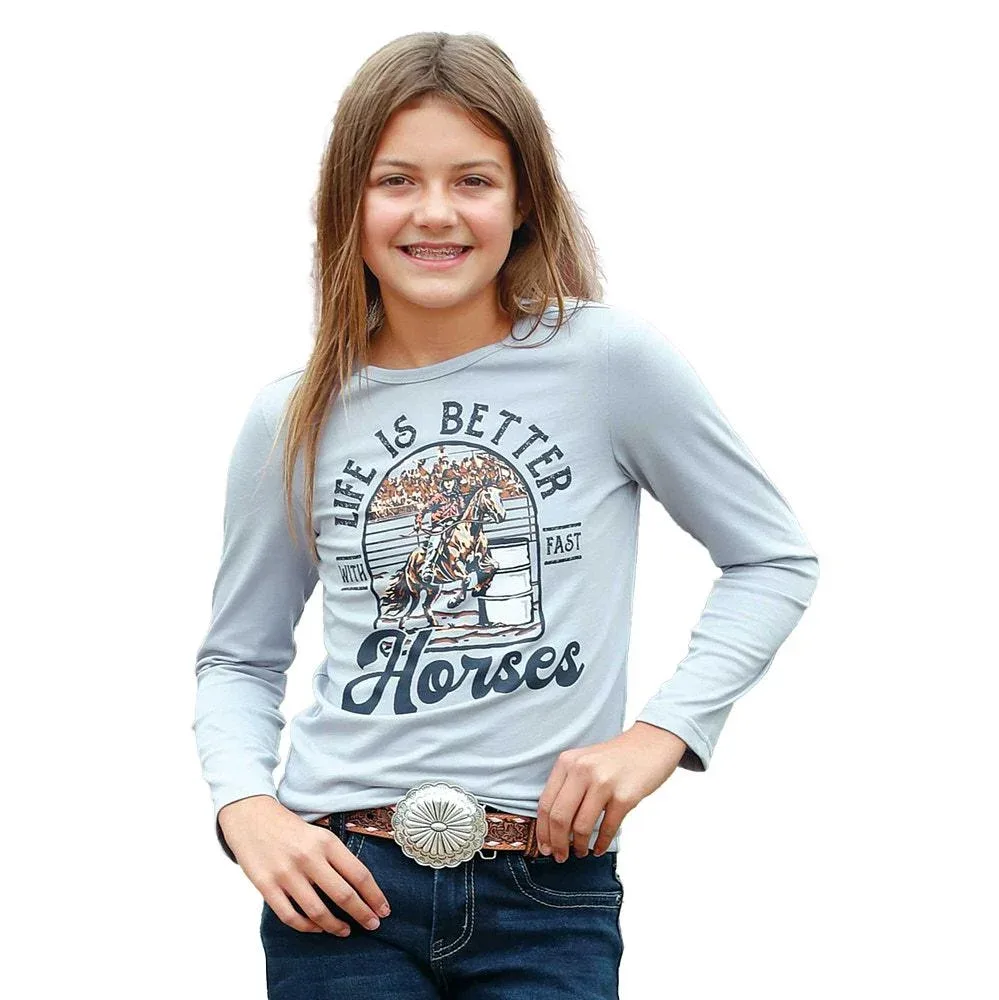 Cruel Denim Girl's Lilac Life Is Better Tee Shirt