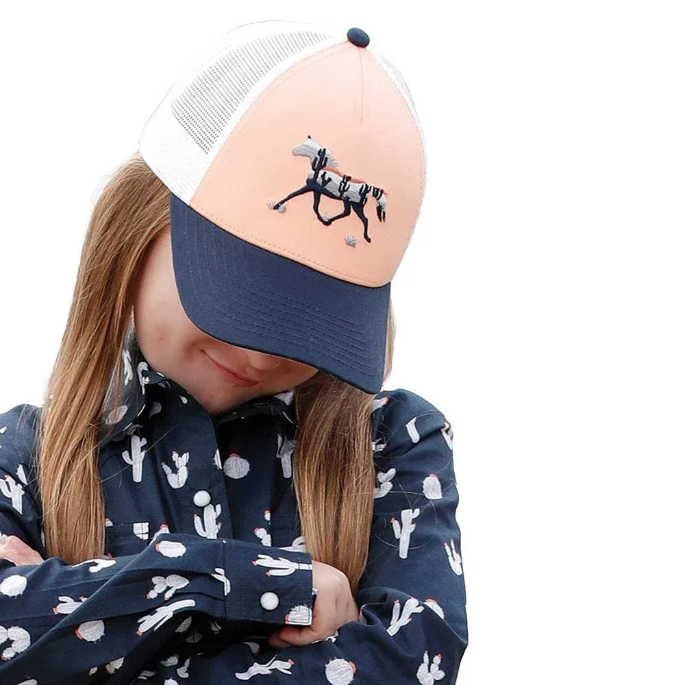 Cruel Denim Girl's Peach Trucker Cap