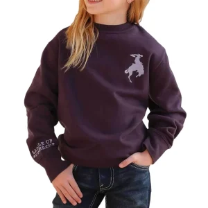 Cruel Denim Girl's Purple Saddle Up Sweatshirt