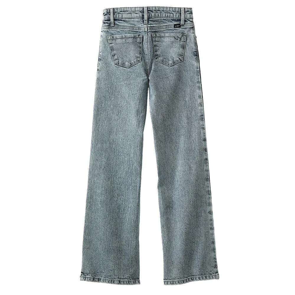Cruel Denim Girl's Stonewash Wide Leg Jean