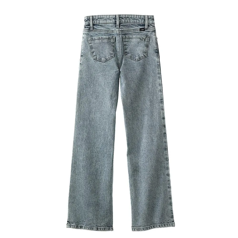 Cruel Denim Girl's Stonewash Wide Leg Jeans
