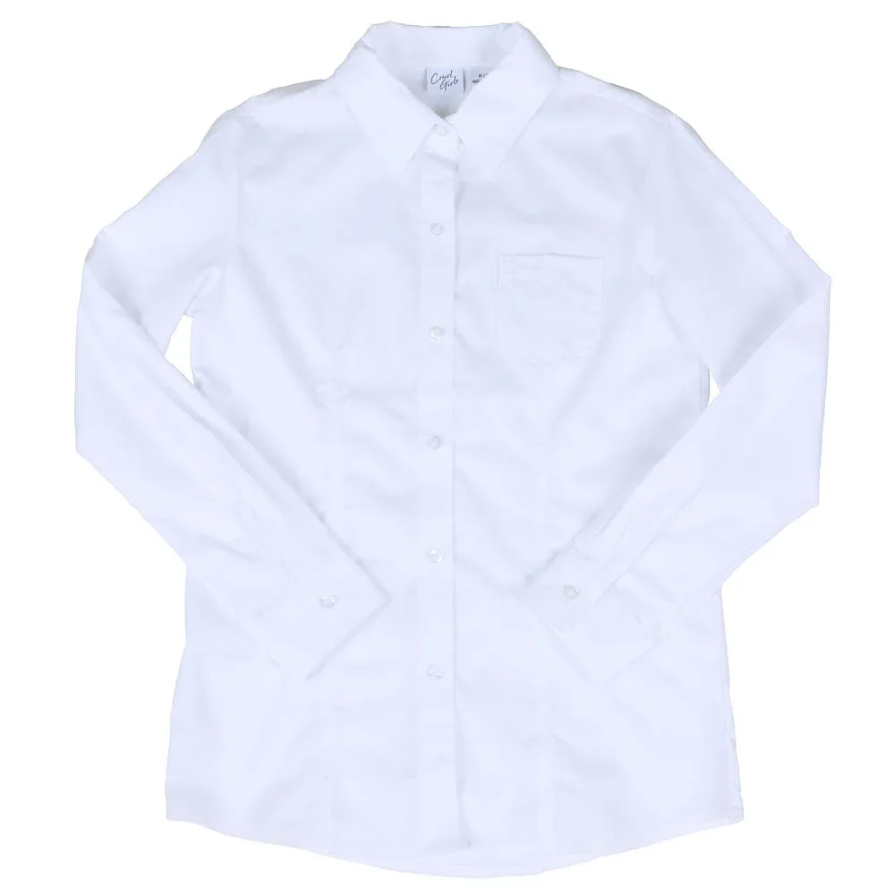 Cruel Denim Girl's White Solid Long Sleeve Shirt - Image 2