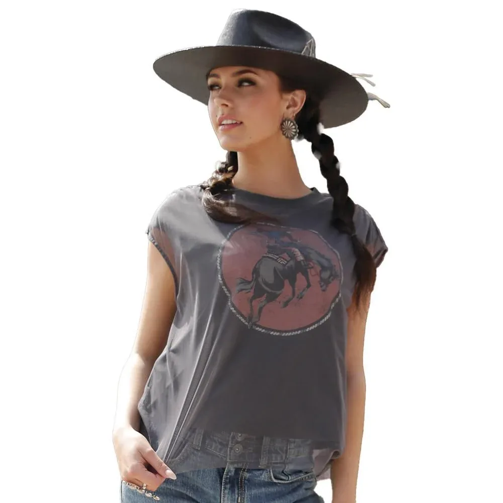 Cruel Denim Women's Bucking Bronc Mesh Top