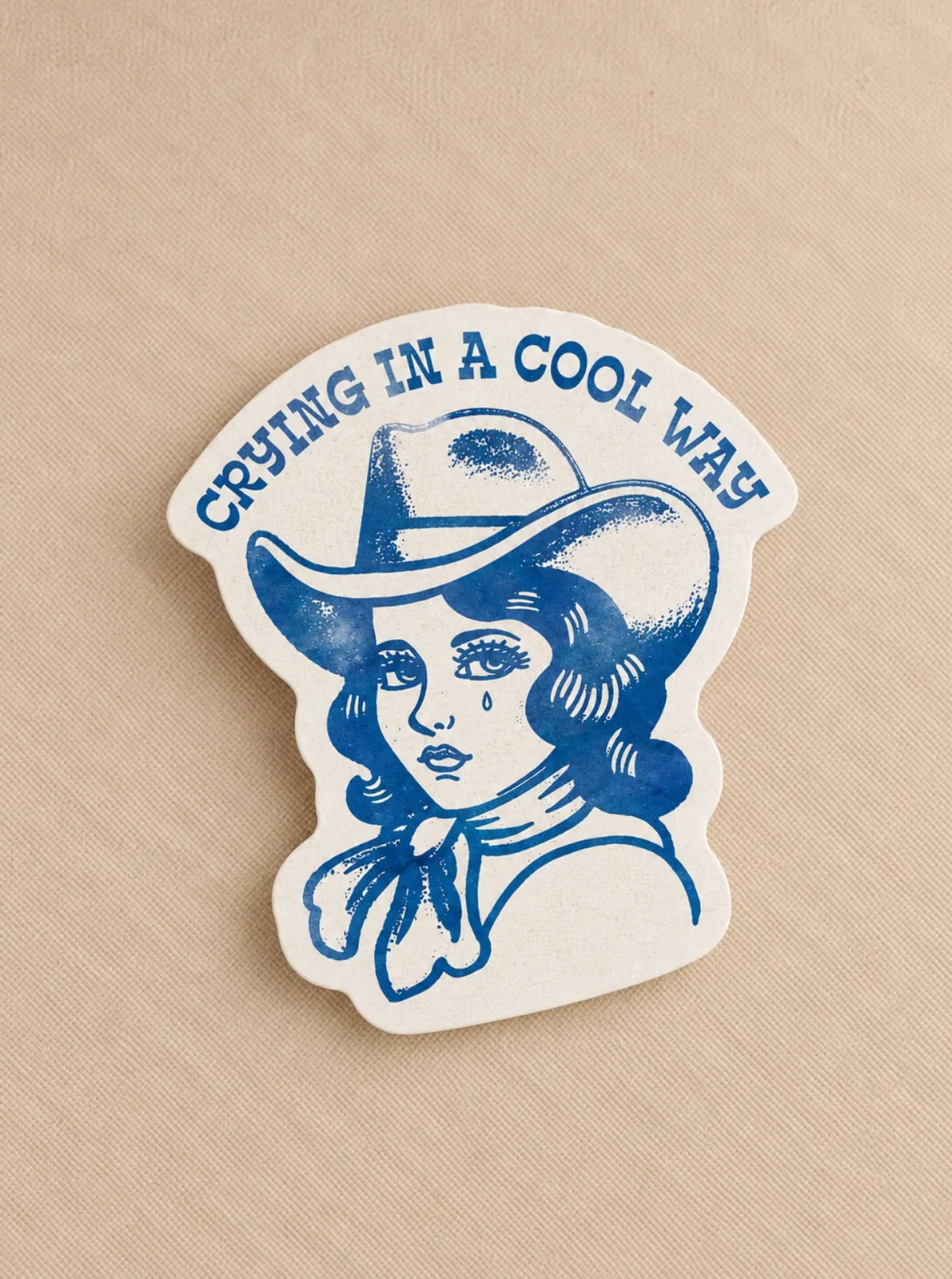 CRYING IN A COOL WAY STICKER