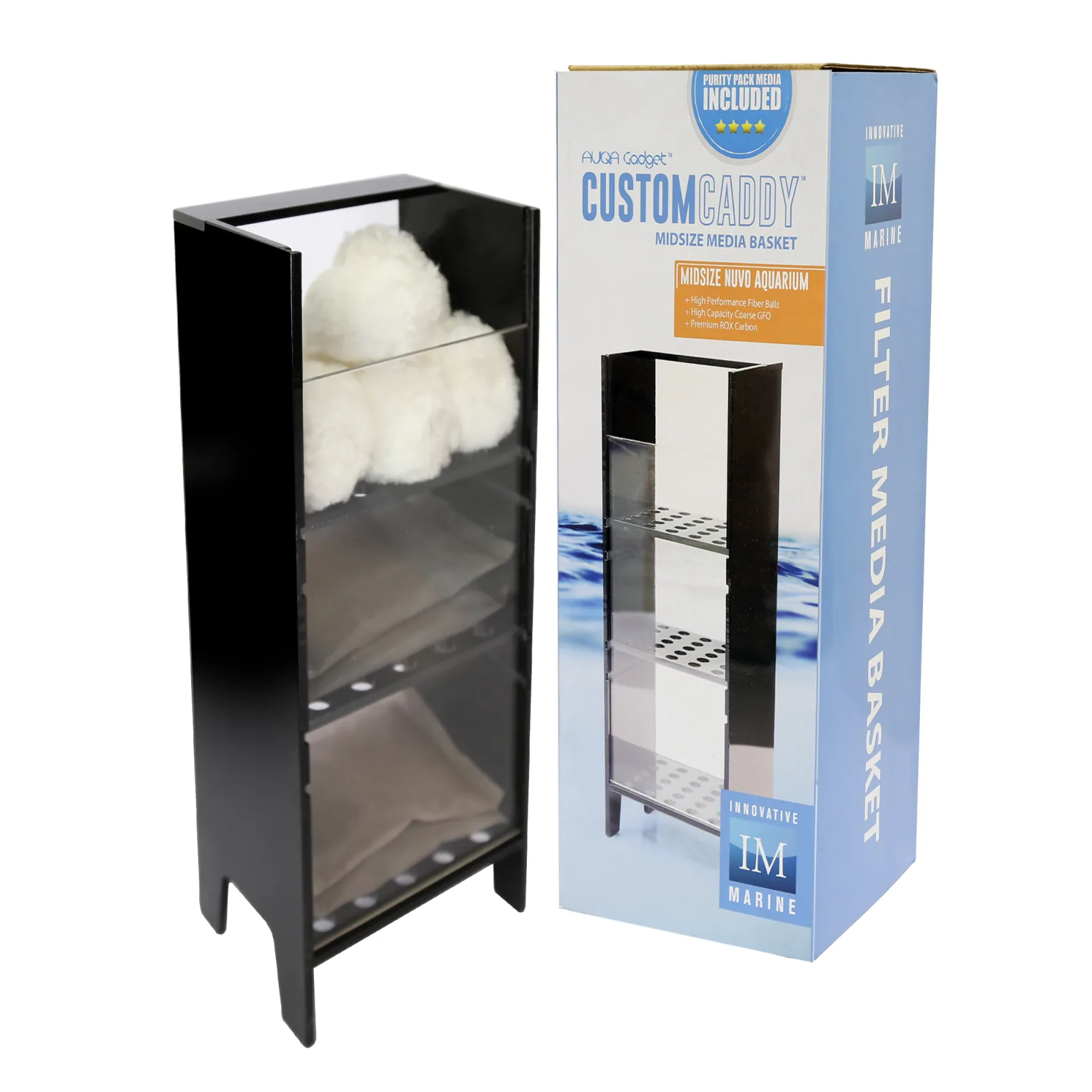 CustomCaddy Customizable Filter Media Basket w/ Media (Midsize) - Innovative Marine
