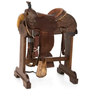 Dale Martin Used 14.5in Spider Stamp with Oak/Acorn Border Team Roper