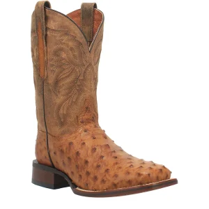 Dan Post Men's Alamosa Saddle Tan Full Quill Ostrich Boots