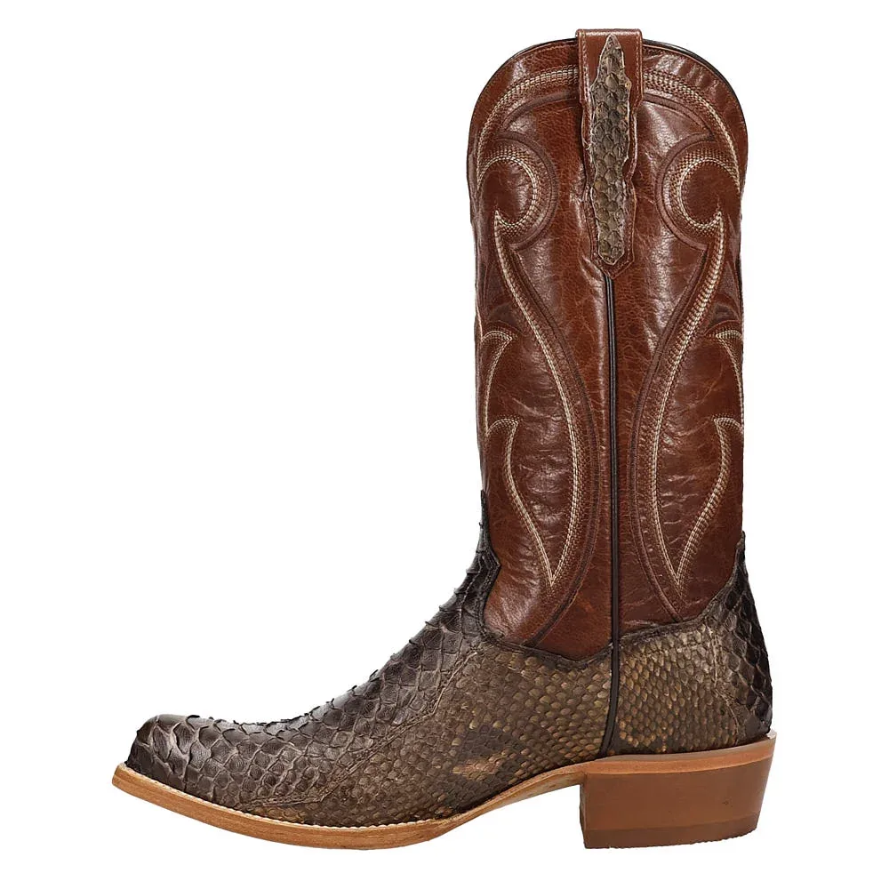 Dan Post Men's Stryke Bay Apache Snake Skin 13in Brown Top Boots - Image 2