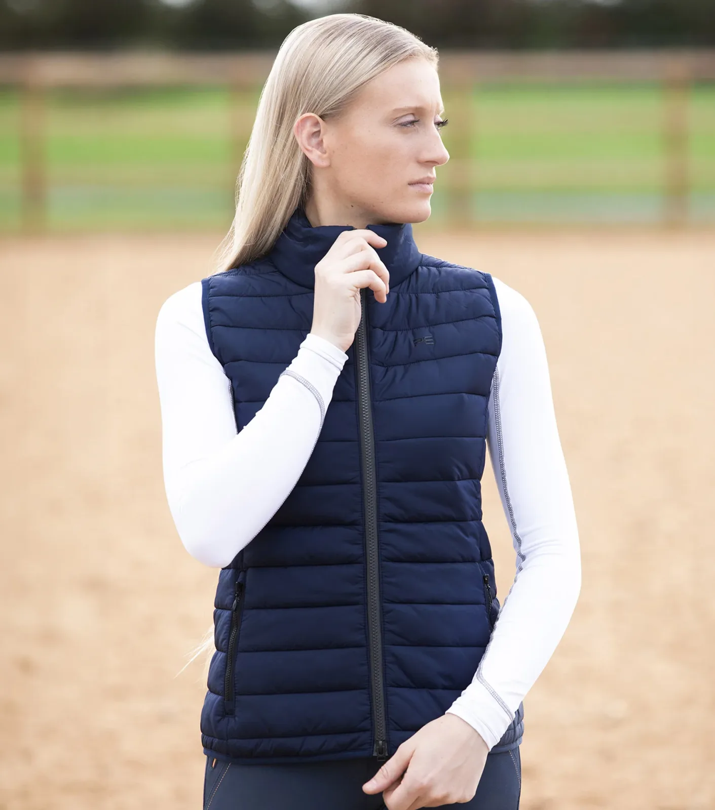Dante Ladies Riding Gilet Navy - Image 2