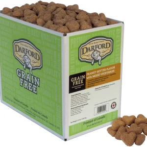 Darford Grain Free Peanut Butter w/Mixed Vegetables Bulk Dog Biscuits - 15 lb Bag