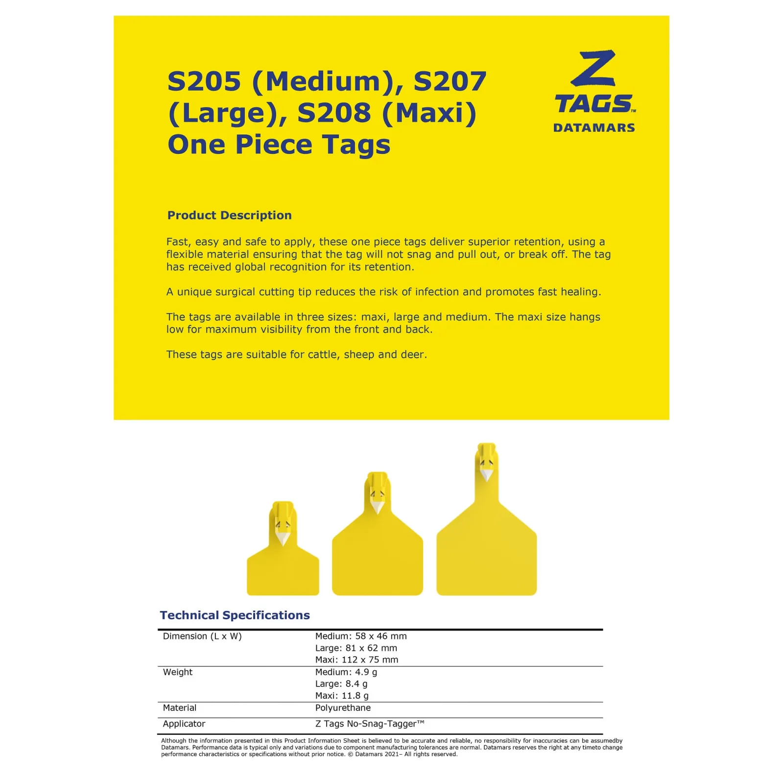 Datamars Z Tags 1-piece Green Blank Calf Tag 100pk - Image 2