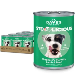 Dave's Pet Food Stewlicious Shepherd's Pie with Lamb & Beef Dog Food 12ea/13.2 oz