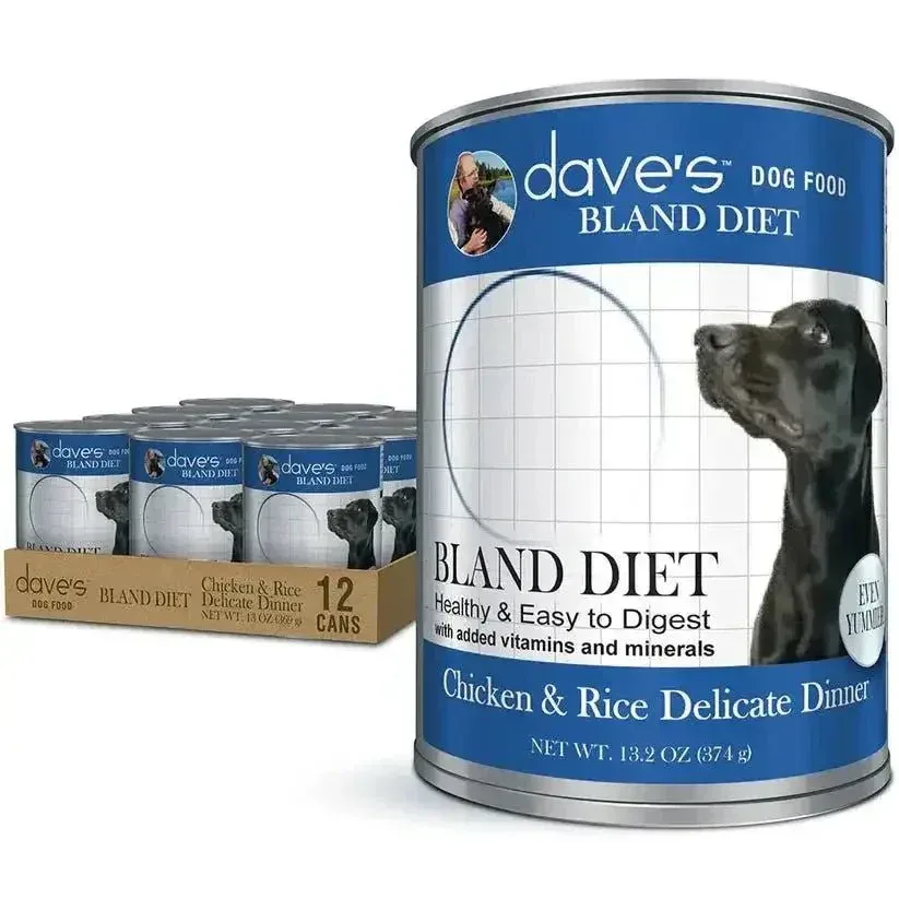 Dave's Restricted Diet Bland Chicken & Rice Dinner Canned Dog Food 12ea/13 oz