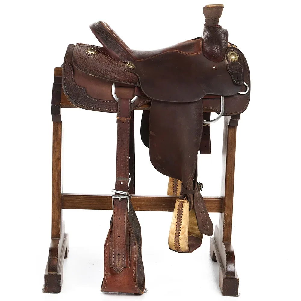 David's Pro Series Used 15in Basket Stamp and Floral Combo Team Roper - Image 2