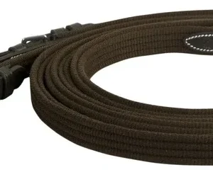 DaVinci Web Draw Reins 5/8in x 108in Dk Brown