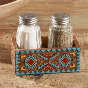 Deleon Pecos Salt and Pepper Holder Set