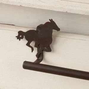Deleon Running Horse Over-the-Door Metal Towel Bar