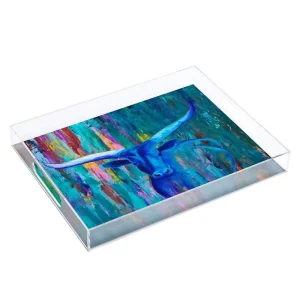 Deny Designs Longhorn Blues Acrylic Tray