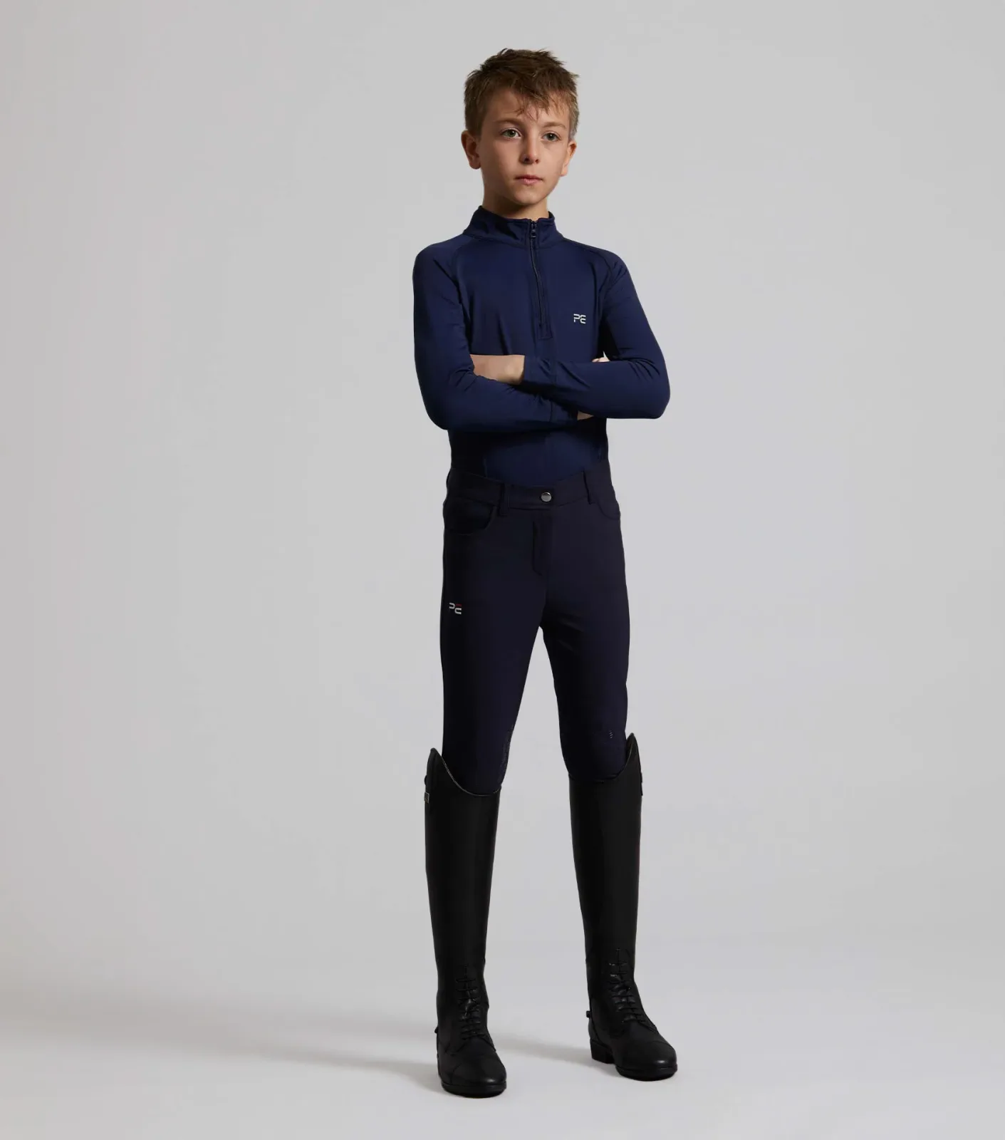 Derby Boys Riding Breeches Navy