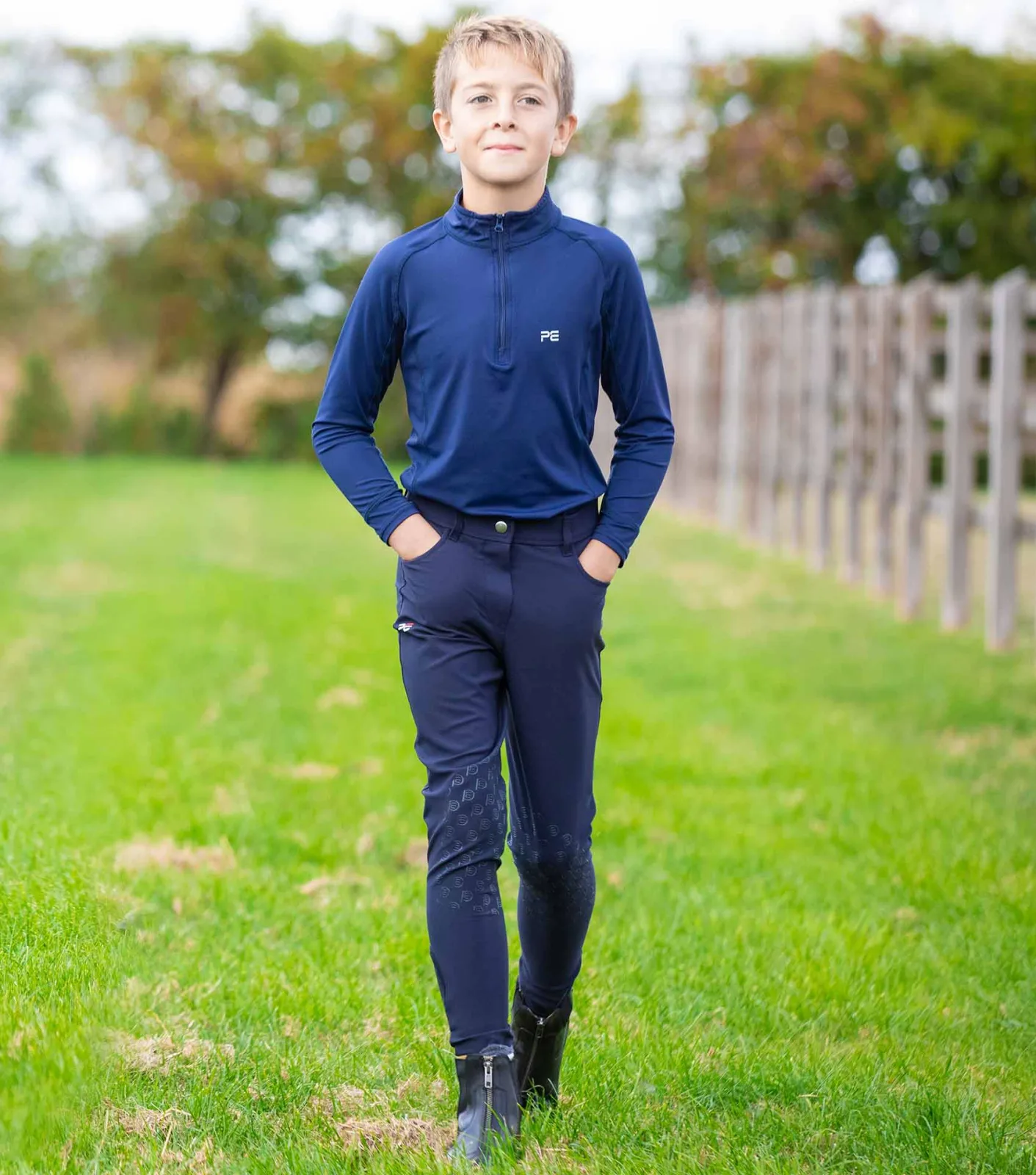 Derby Boys Riding Breeches Navy - Image 2