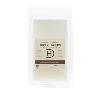 Dirty Hands Candle Company 4oz Sandalwood/Saddle Leather Melt