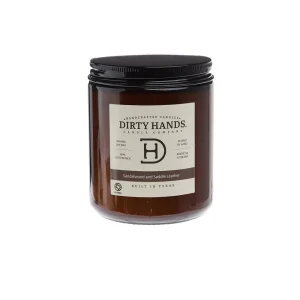 Dirty Hands Candle Company 8oz Sandalwood and Saddle Leather Candle
