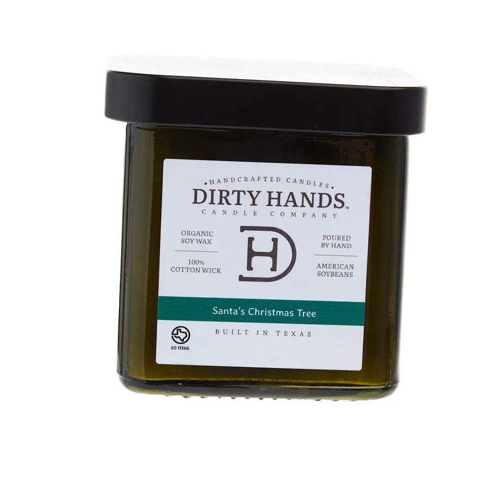 Dirty Hands Candle Company 9oz Santa Christmas Tree Square Candle - Image 2