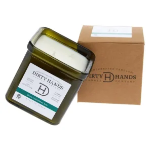 Dirty Hands Candle Company 9oz Santa Christmas Tree Square Candle
