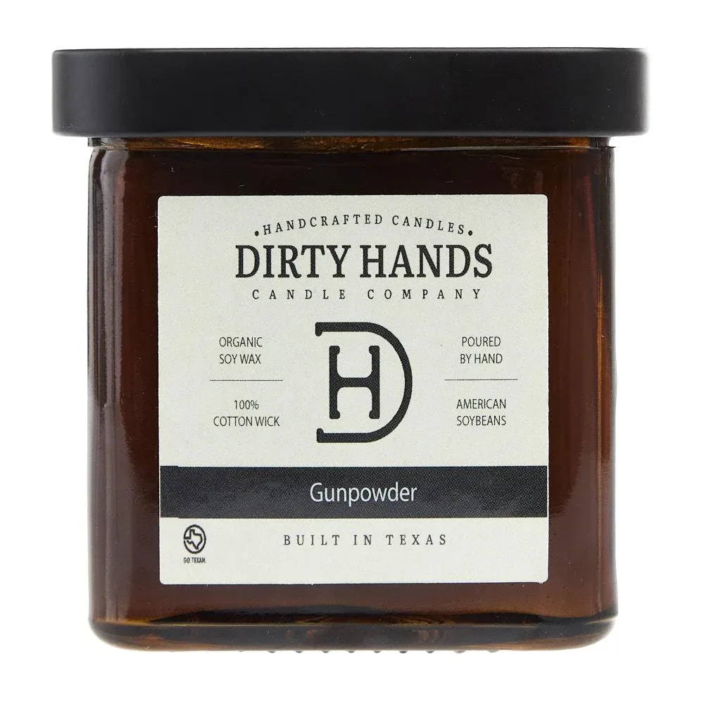 Dirty Hands Candle Company Gunpowder Square Candle