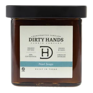 Dirty Hands Candle Company Pearl Snaps Square Candle