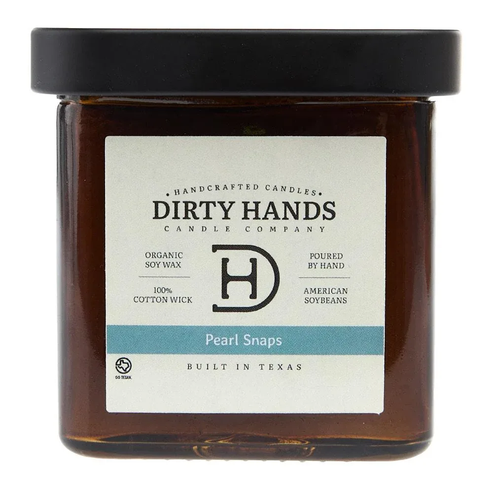 Dirty Hands Candle Company Pearl Snaps Square Candle