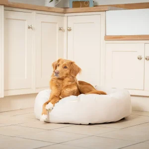 Donut Bed With Removable Covers in Oyster Velvet by Lords & Labradors