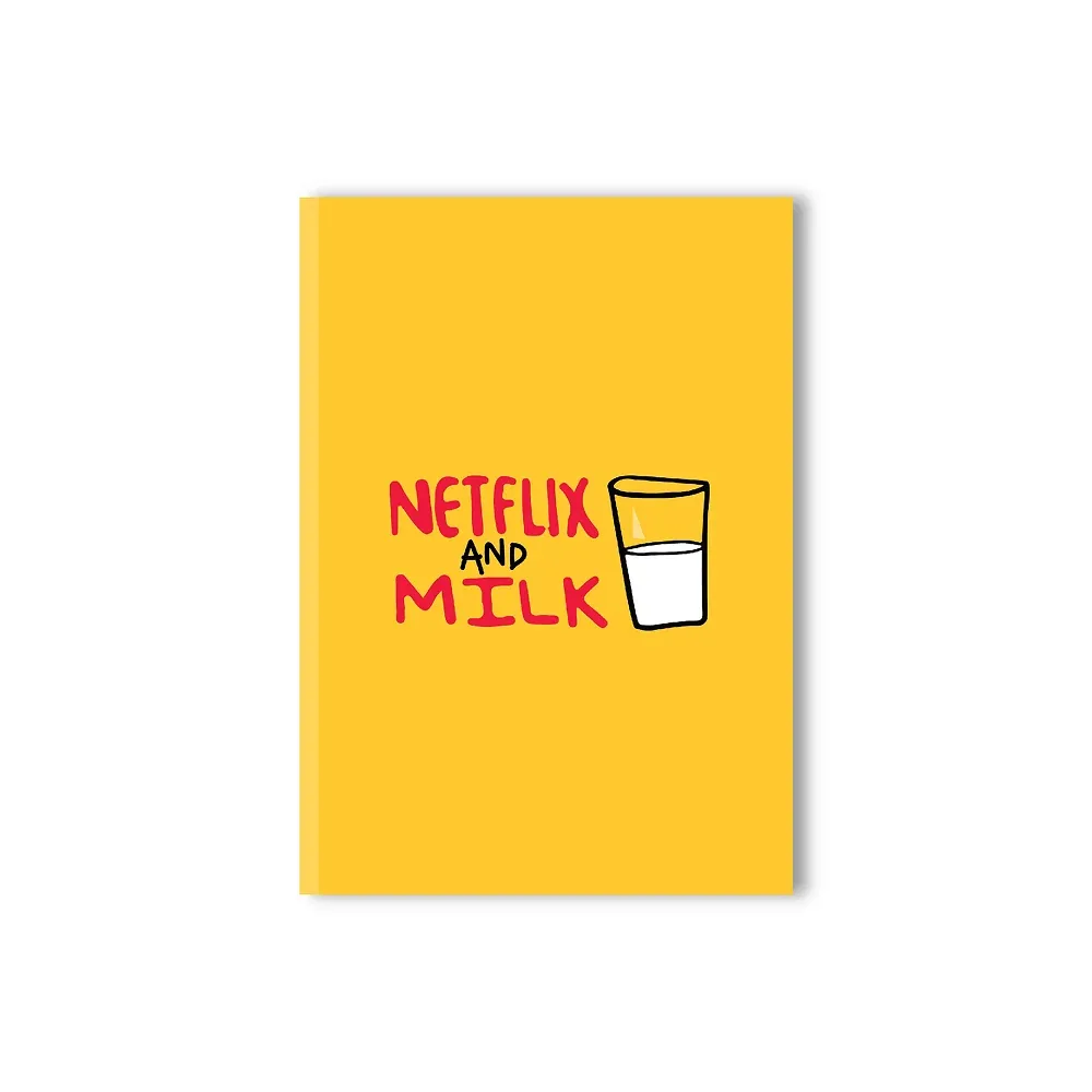 Doodlebawa Netflix and Milk A5 Notebook