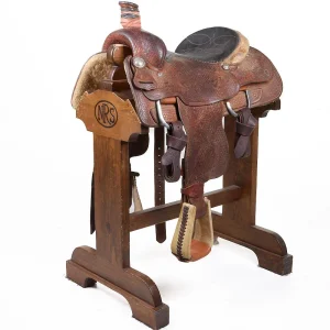 Double J Saddlery Used 14.5in Basket Stamp Oak and Acorn Team Roper