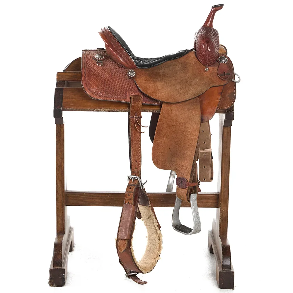 Double J Saddlery Used 14in Saddlery Barrel Racer - Image 2