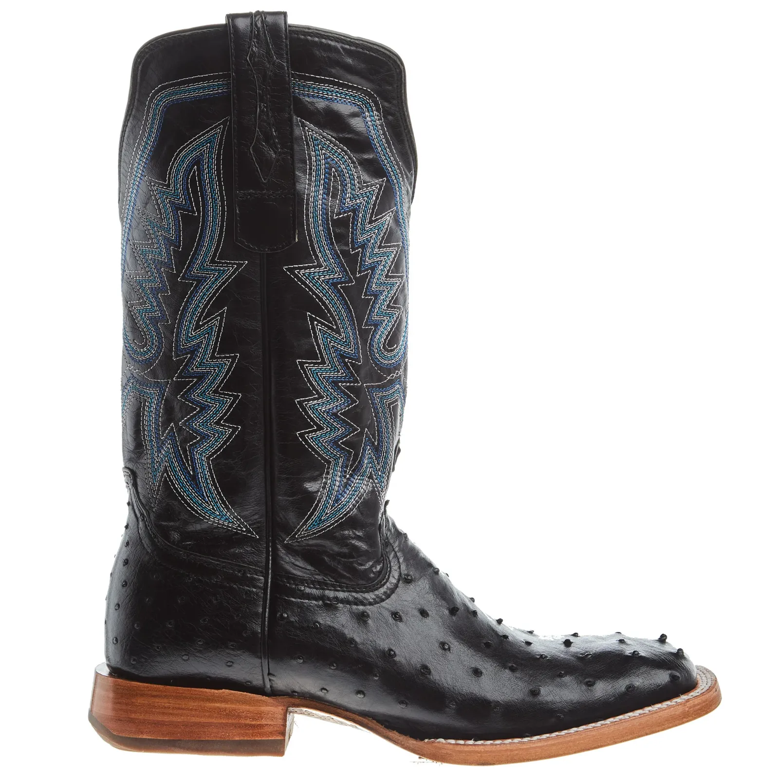 Durango Boots Mens PRCA Black Full Quill Ostrich 13in Midnight Top - Image 2