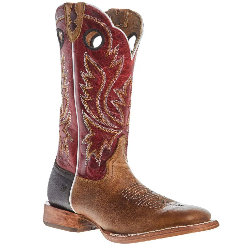 Durango Boots Mens PRCA Sand Tobacco Bison 13in Cayenne Top