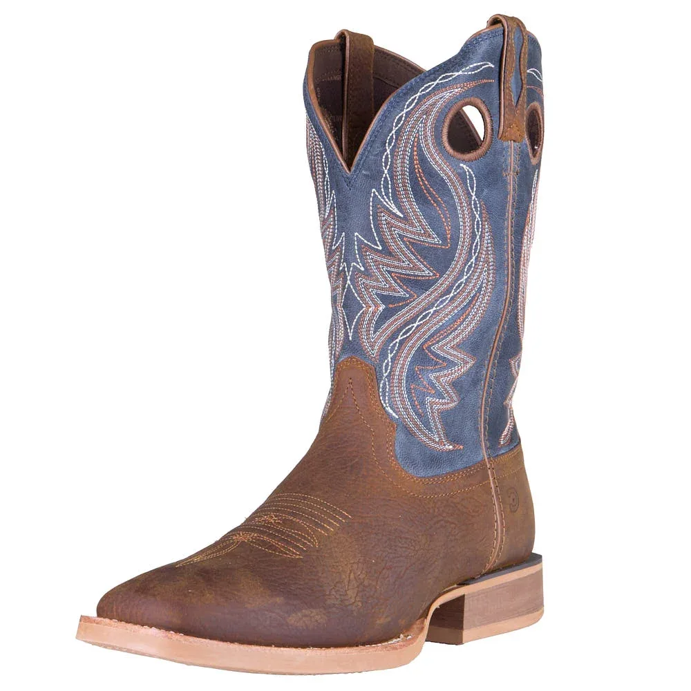 Durango Boots Men's Rebel Pro Adobe Brown Vamp 12in Denim Blue Top