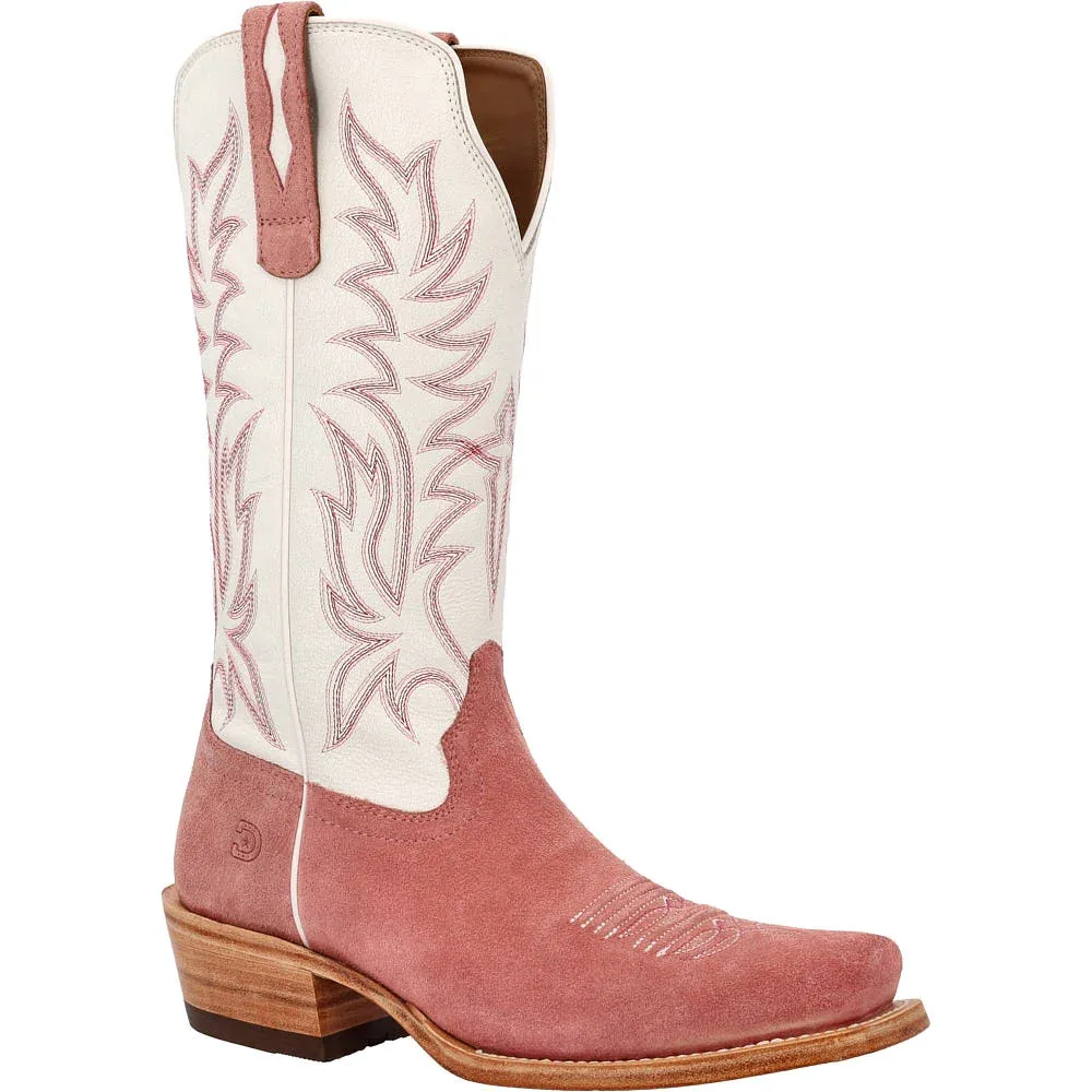 Durango Boots Women's Arena Pro Elite Rose Blush Roughout Vamp 13in Cloud Top