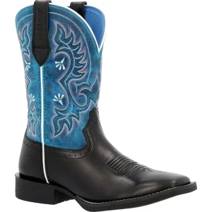 Durango Boots Women's Shyloh Black Onyx Vamp 10in Blue Daze Top