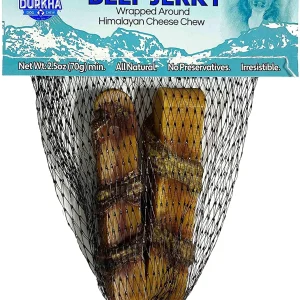 Durkha JerkyYaker Beef and Cheese Wrapped Small Natural Dog Chews - 2 Count
