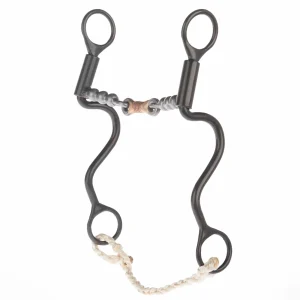 Dutton Bits Calvary Cheek Smooth Dogbone with Solid Bead Mouth Piece