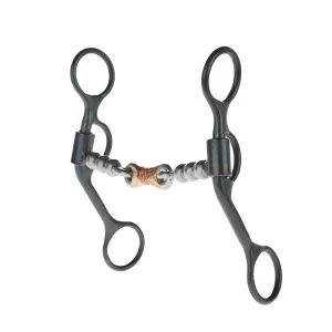 Dutton Bits Short Shank Loomis Dogbone Snaffle with Solid Bead Mouthpiece