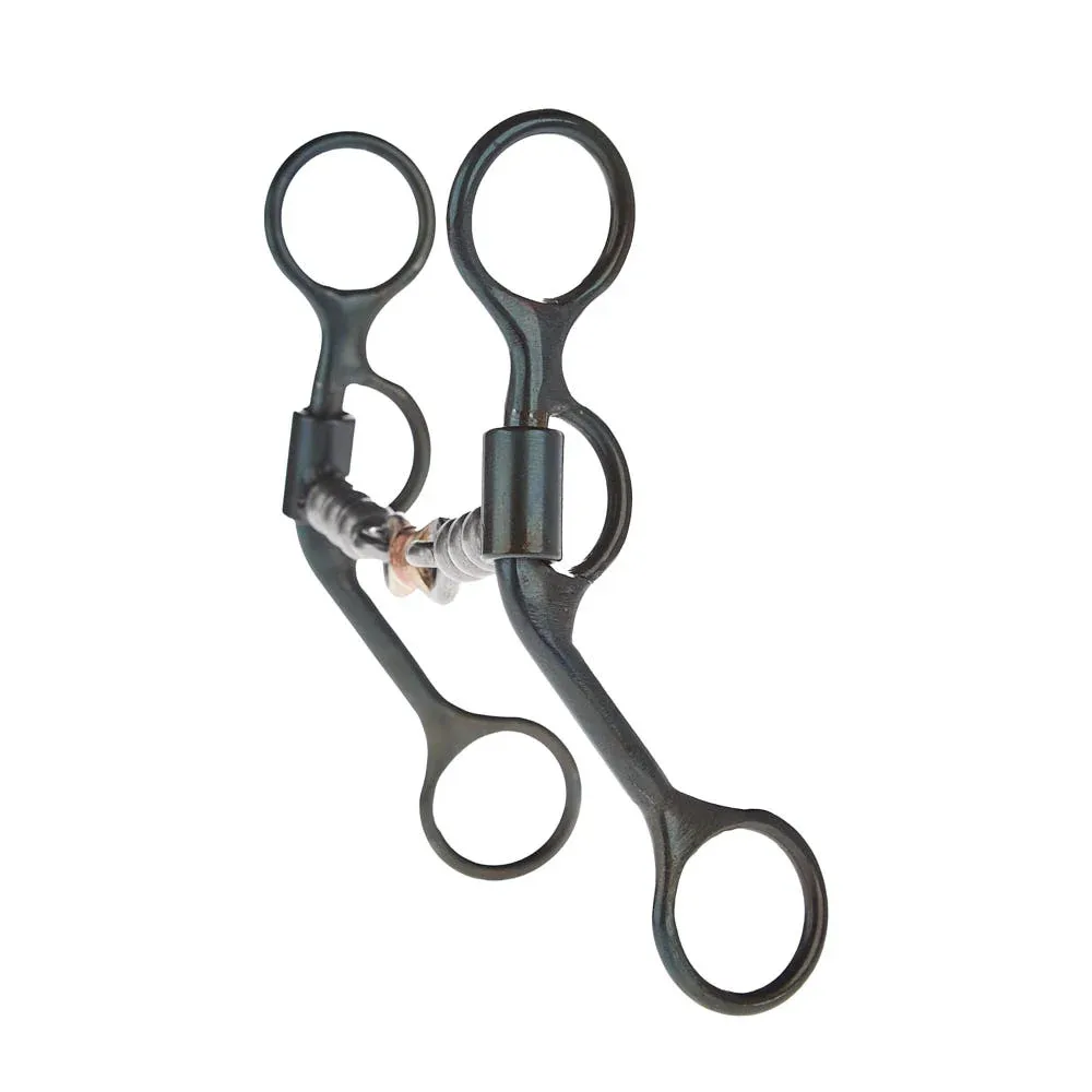 Dutton Bits Short Shank Loomis Dogbone Snaffle with Solid Bead Mouthpiece - Image 2