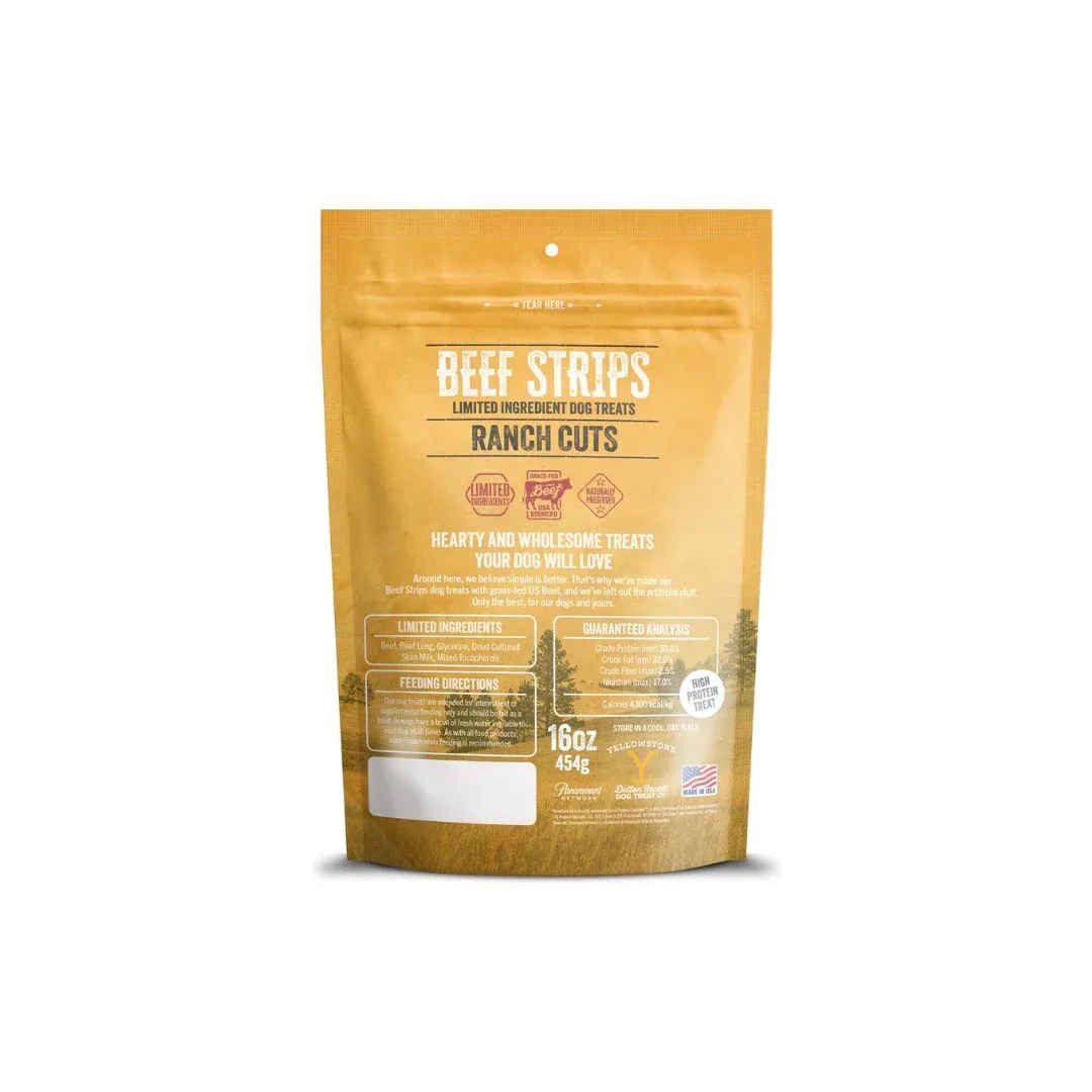 Dutton Ranch Dog Treat Co Yellowstone Cuts Beef Strips 16oz - Image 2